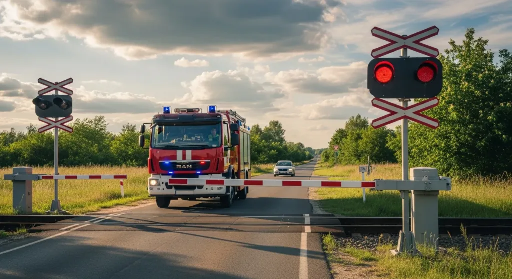 Passaggi a livello e veicoli di emergenza: comportamenti corretti e norme di sicurezza